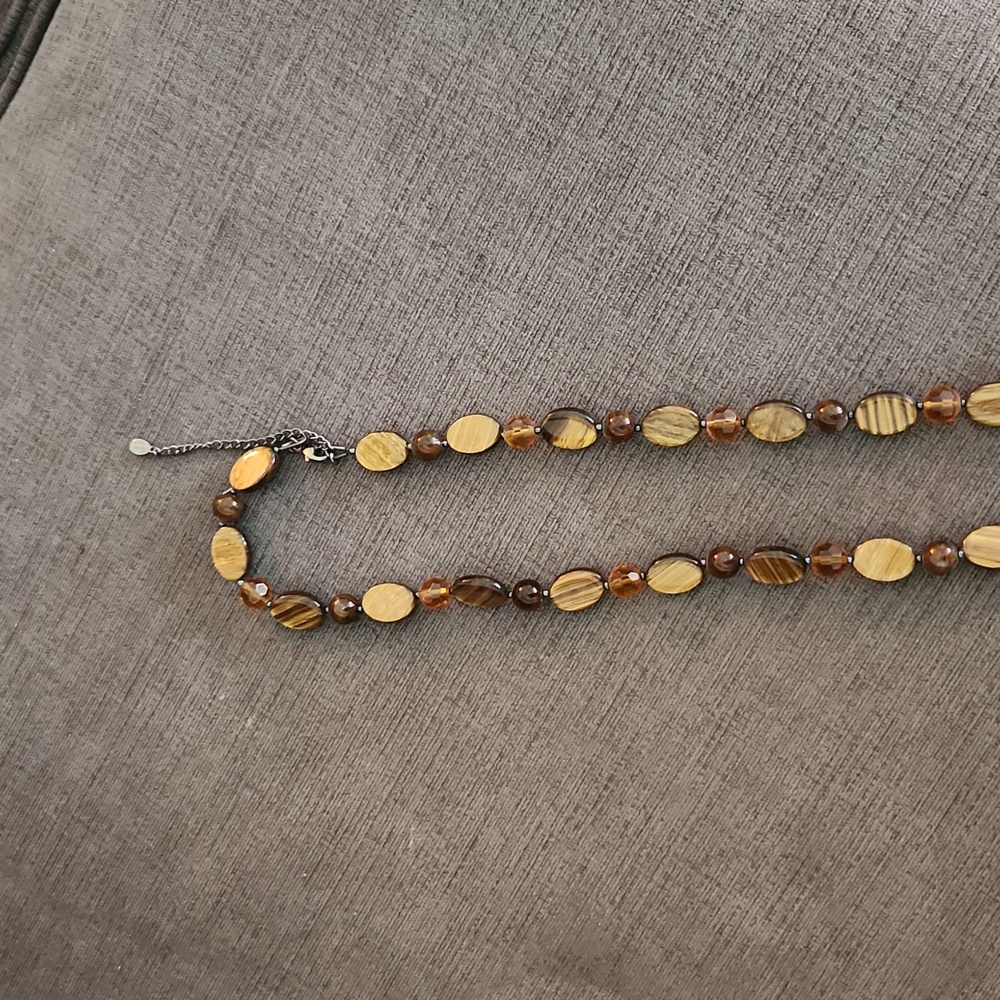 Ann Taylor brown stone necklace